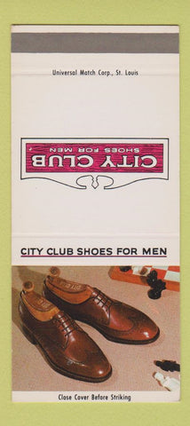 Matchbook Cover - City Club Shoes Men's SAMPLE 30 Strike