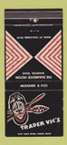 Matchbook Cover - Trader Vic's Tiki Shamrock Hilton Houston TX WEAR 30 Strike
