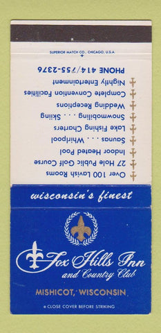 Matchbook Cover - Fox Hills Inn Mishicot WI 30 Strike