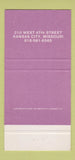 Matchbook Cover - Fedora Cafe Bar Kansas City MO 30 Strike