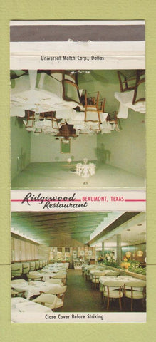 Matchbook Cover - Ridgewood Restaurant Beaumont TX 30 Strike