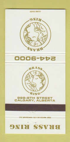Matchbook Cover - Brass Ring Calgary AB girlie 30 Strike