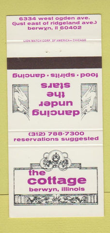 Matchbook Cover - The Cottage Berwyn IL restaurant girlie 30 Strike