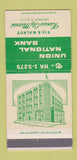 Matchbook Cover - Union NATional Bank Kansas City MO WEAR 30 Strike