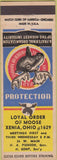 Matchbook Cover - Matchbook Cover Moose Lodge Xenia OH