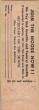 Matchbook Cover - Matchbook Cover Moose Lodge Xenia OH