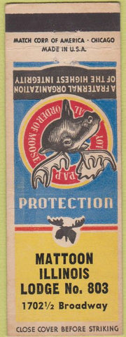 Matchbook Cover - Matchbook Cover Moose Lodge Mattoon IL