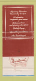 Matchbook Cover - Princeton Inn NJ WEAR 30 Strike