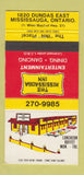 Matchbook Cover - Mississauga Inn ON 30 Strike