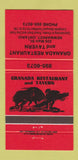 Matchbook Cover - Granada Restaurant Tavern Newmarket ON 30 Strike