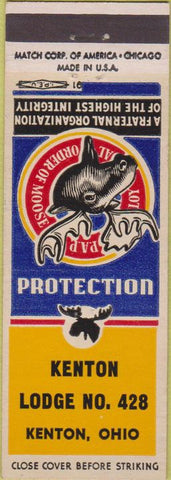 Matchbook Cover - Matchbook Cover Moose Lodge Kenton OH