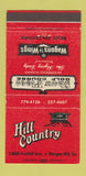 Matchbook Cover - Hill Country Morgan Hill CA 30 Strike