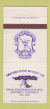 Matchbook Cover - Officers Club Navy Postgrad School Monterey CA 30 Strike