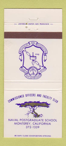 Matchbook Cover - Officers Club Navy Postgrad School Monterey CA 30 Strike