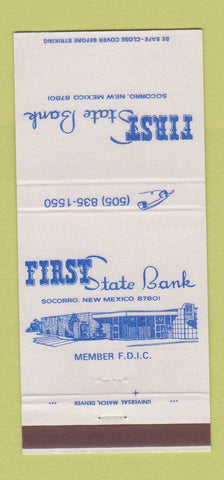 Matchbook Cover - First State Bank Socorro NM 30 Strike