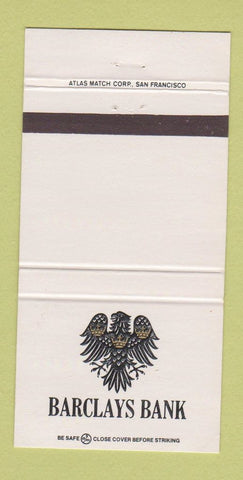Matchbook Cover - Barclays Bank CA 30 Strike