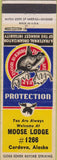 Matchbook Cover - Matchbook Cover Moose Lodge Cordova AK