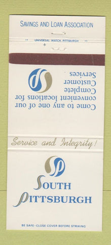 Matchbook Cover - South Pittsburgh PA Savings and Loan 30 Strike