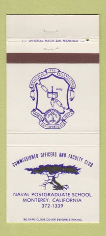 Matchbook Cover - Officers Club Navy Postgrad School Monterey CA 30 Strike