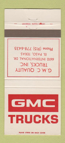 Matchbook Cover - GMC Trucks El Paso TX 30 Strike