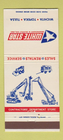 Matchbook Cover - White Star Machinery Wichita Topeka KS Tulsa OK 30 Strike