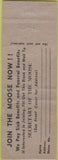 Matchbook Cover - Matchbook Cover Moose Lodge Baltimore MD