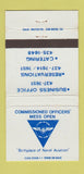 Matchbook Cover - Officers' Mess Navy WEAR 30 Strike