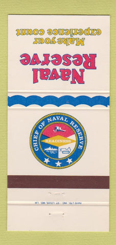Matchbook Cover - Naval Reserve Recruiting  30 Strike