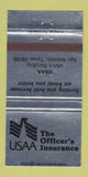 Matchbook Cover - USAA Officer's Insurance San Antonio TX 30 Strike