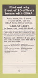 Matchbook Cover - USAA Officer's Insurance San Antonio TX 30 Strike