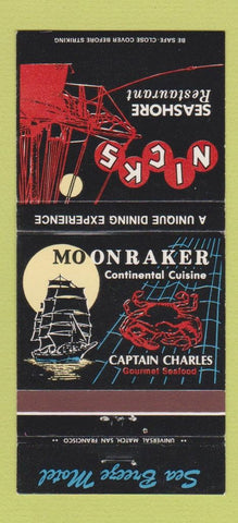 Matchbook Cover Nicks Seashorse Restaurant Seabreeze Motel Pacifica CA 30 Strike