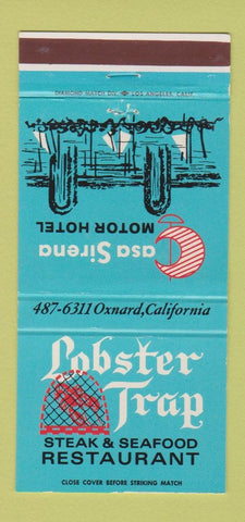 Matchbook Cover - Lobster Trap Casa Sirena Motor Hotel Oxnard CA 30 Strike