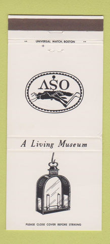 Matchbook Cover - Old Sturbridge Village MA Tin Glass Lantern 30 Strike