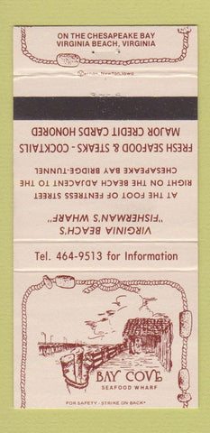 Matchbook Cover - Bay Cove Seafood Wharf Virgina Beach VA 30 Strike