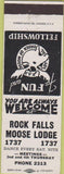 Matchbook Cover - Matchbook Cover Moose Lodge Rock Falls 1737 IL