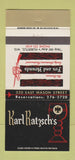 Matchbook Cover - Karl Ratzsch's Restaurant Hubertus WI WEAR 30 Strike
