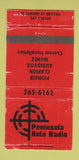 Matchbook Cover - Peninsula Auto Radio San Carlos CA WORN RED 30 Strike