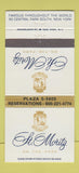 Matchbook Cover - St Moritz Hotel New York City 30 Strike