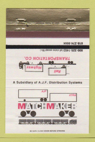 Matchbook Cover - Matchmaker Trucking 40 Strike