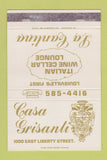 Matchbook Cover - Casa Grisanti Italian Louisville KY 40 Strike