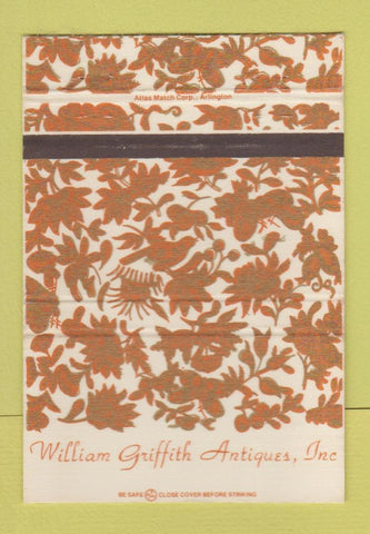 Matchbook Cover - William Griffith Antiques Dallas TX 40 Strike