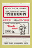 Matchbook Cover - Morrell Credit Union Sioux Falls SD 40 Strike