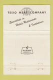 Matchbook Cover - Tesio Meat Company Oakland CA 40 Strike