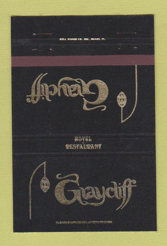 Matchbook Cover - Graycliff Hotel Nassau Bahamas 40 Strike