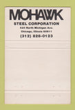 Matchbook Cover - Mohawk Steel Corp Chicago IL 40 Strike