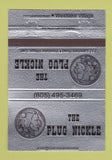 Matchbook Cover - Plug Nickle Westlake Village CA 40 Strike