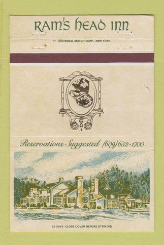 Matchbook Cover - Ram's Head Inn Absecon NJ 40 Strike