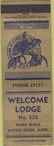 Matchbook Cover - Matchbook Cover Moose Lodge Battle Creek MI