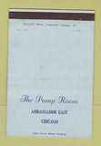 Matchbook Cover - Pump Room Ambassador East Chicago IL WEAR 40 Strike
