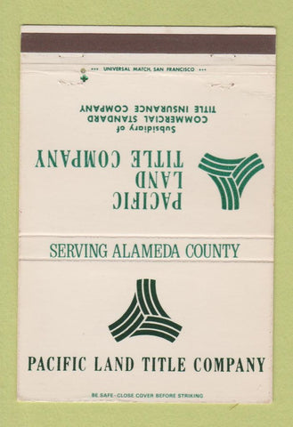 Matchbook Cover - Pacific Land and Title Alameda CA Oakland Hayward 40 Strike